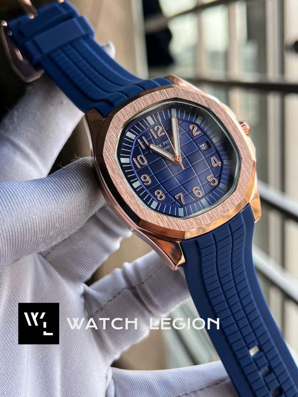 PATEK AQUANAUT ROSE GOLD & BLUE