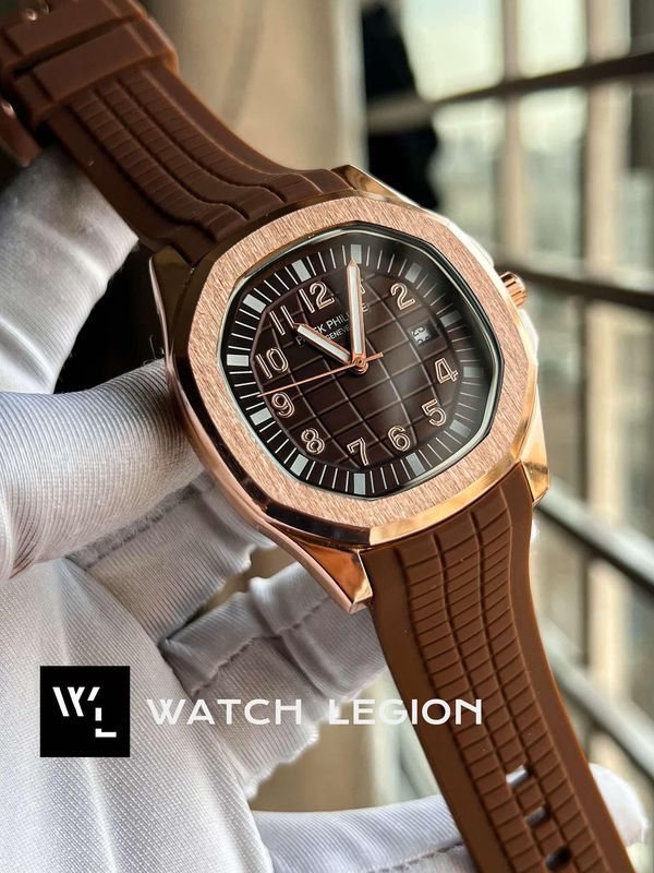 PATEK AQUANAUT ROSE GOLD & BROWN