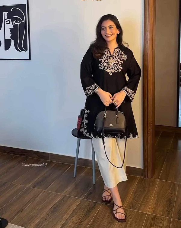 Black Embroidered Kurti