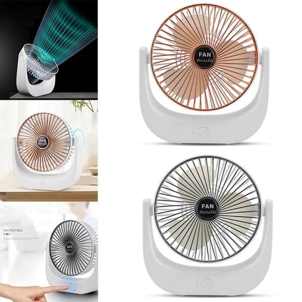 Desktop Mini Fan, Wide Angle Portable Rechargeable Desk Fan : 4360 - Image 4