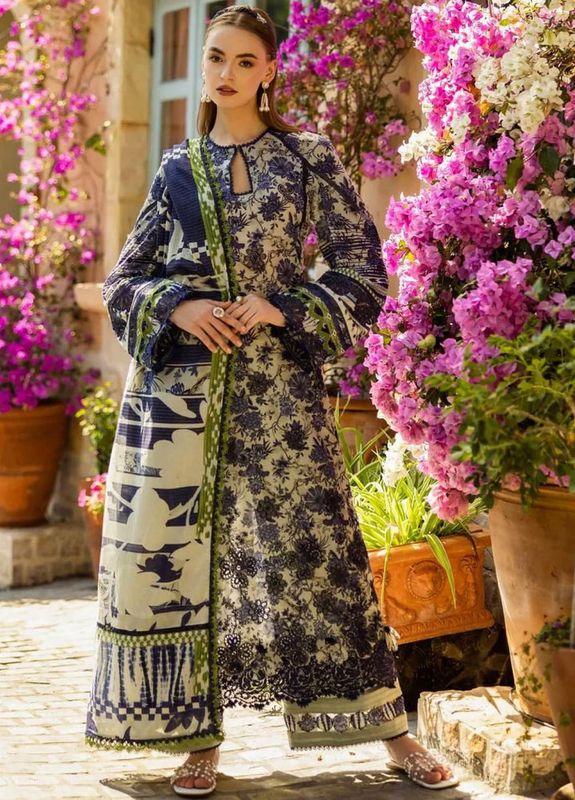 Printed Embroidered Lawn