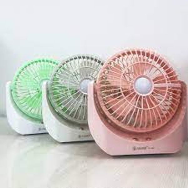 JY Super lithium rechargeable fan mini table fan with LED light JY 1881 - Image 2