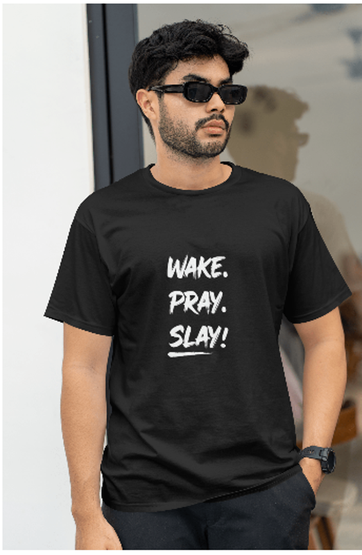 Men'S Stylish Black T-SHIRT