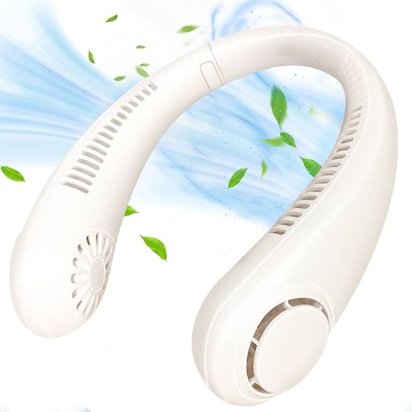 USB Rechargeable Portable Mini Bladeless Neck Fan Neck Cooler - Image 3
