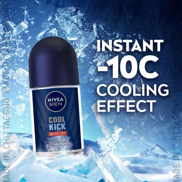 Nivea Men Roll On Cool Kick Extra day - 50ml
