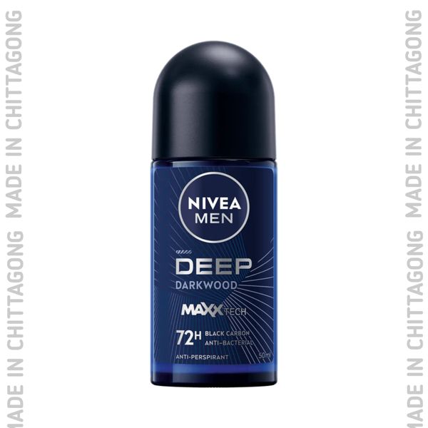 NIVEA Men Deep Black Carbon Roll On - 50ml
