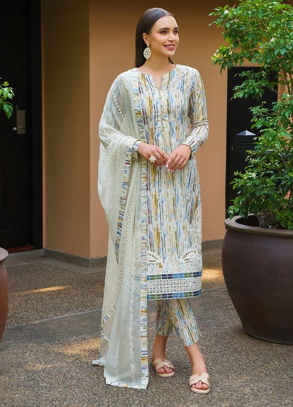 Printed Embroidered Lawn