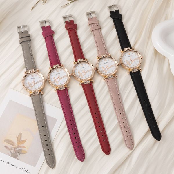 Luxury Retro Quartz Watch – ফরেন ট্রেড এলিগ্যান্ট এক্সপ্লোশন ডিজাইন লেডিজ ওয়াচ