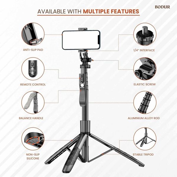 K28 Selfie Stick With Vlogging Tripod