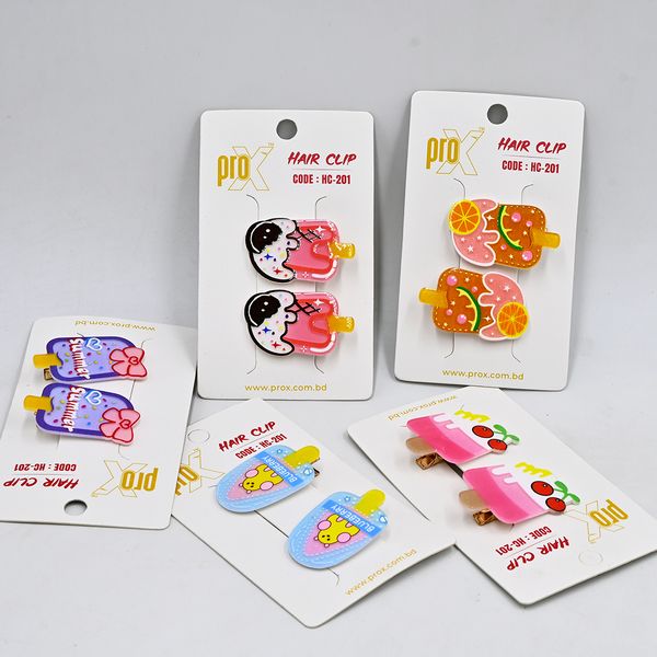 ProX Heritage Hairpieces Hair Claw Clip For Women HC-201-12 ( 2pcs) Multi-Color