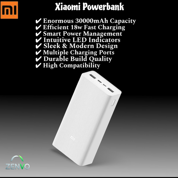 Xiaomi Power Bank Mi 20000mAh 22.5W PD Two Way Fast Charging Powerbank – White Color