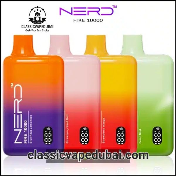 NERD Fire 10000 Puffs 20MG Disposable Vape in Dubai