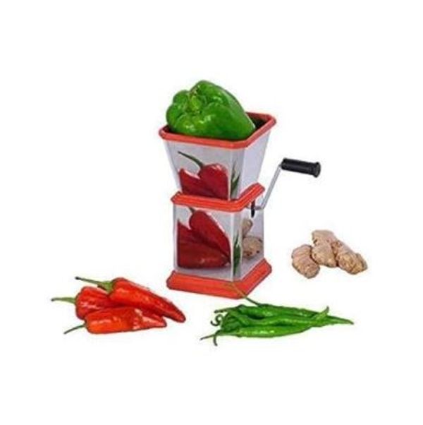 Stainless Steel Dry Fruit & Vegetable Cutter And Chopper- Red Color