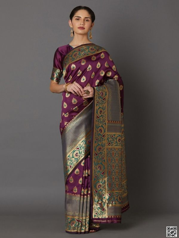 Product - Latest & Exclusive Luxury Stylish Glorious Design Saree With Gorgeous Blouse Piece For Woman-41