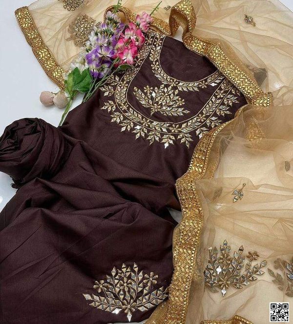 Dollar and Embroidery Work Rayon Dress