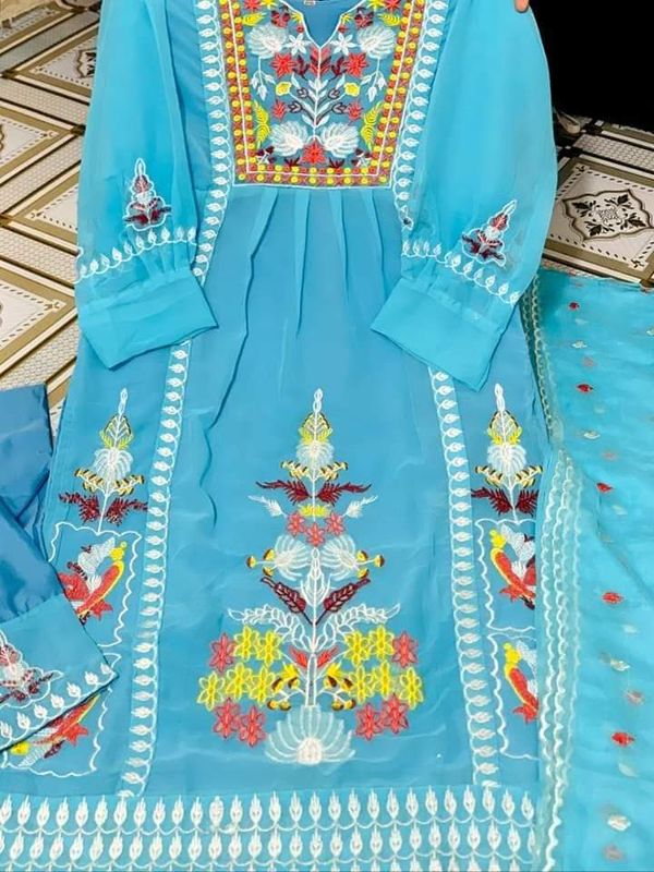জর্জেট কামিজ থ্রি পিস