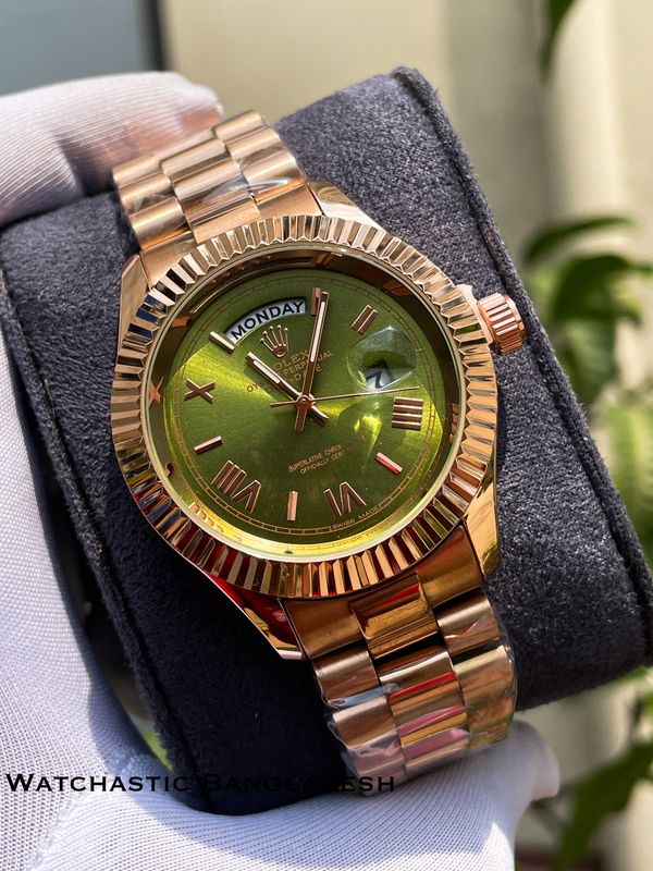 ROLEX DAY DATE ROSE GOLD LIGHT GREEN