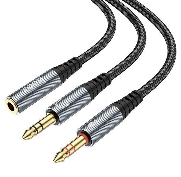 HOCO UPA21 3.5mm female to 2*3.5mm male Audio Cable Adapter .
