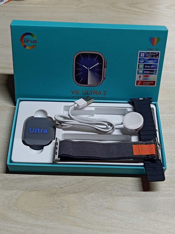 V9 Ultra 2 Smartwatch – Black Color .