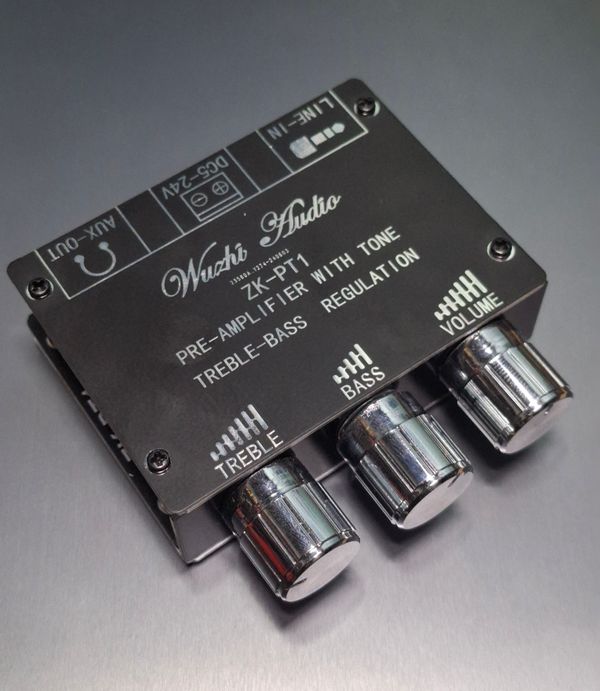 ZK-PT1 Bluetooth 5.0 Decoder Board Dual Channel Stereo Low Noise High and Low Tone Pre Amplifier Board