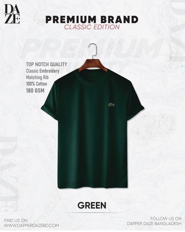 LC13 Bottle Green Premium Brand T-Shirt