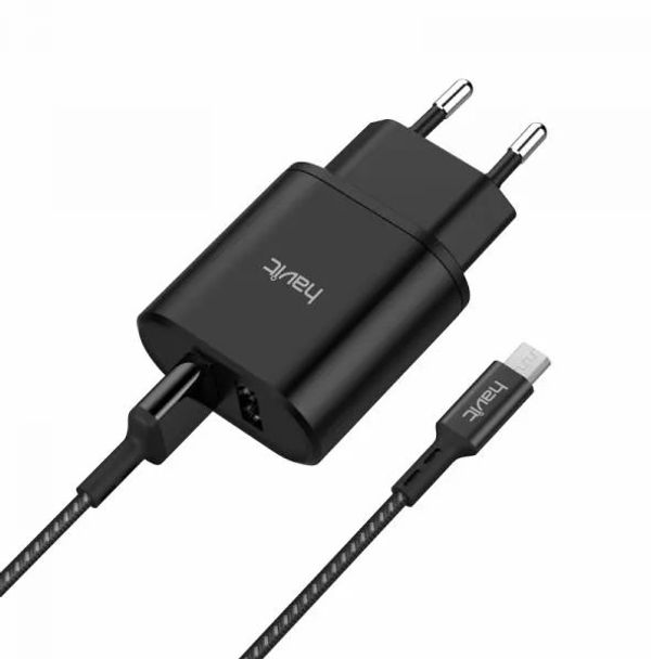 HAVIT® HV-ST822 2 In 1 USB Charge Kit With USB To Lightning Cable .