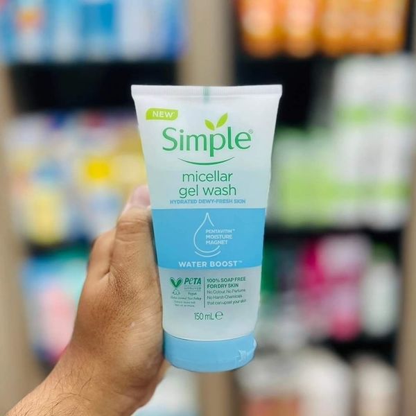 Simple Water Boost Micellar Facial Gel Wash -150ml Simple Facial Wash