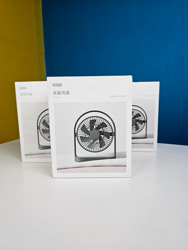 JISULIFE FA19A DC Fan, Run Directly With USB Power From Power Bank Or Solar (Without Battery)