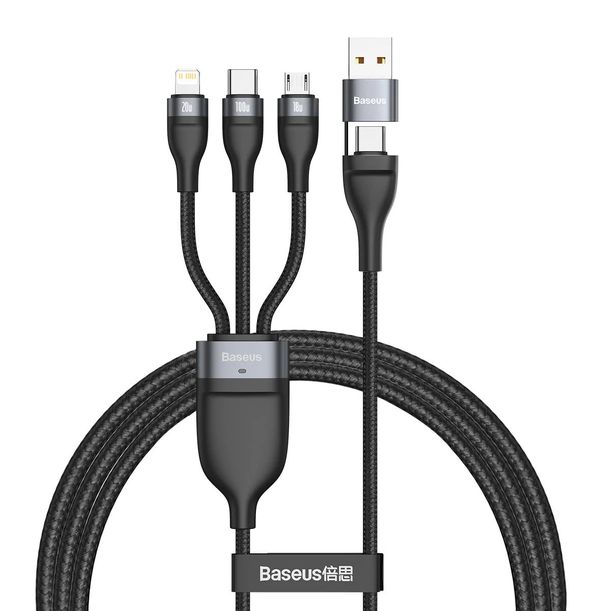 Baseus Two-for-Three Fast Charging Cable 100W .