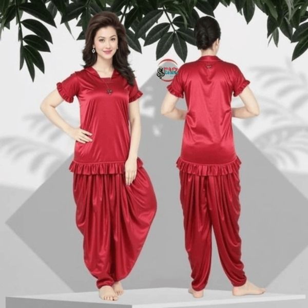 বেস্ট কোয়ালিটি ইন্ডিয়ান (টু-পার্ট) ধুতি নাইট ড্রেস-মেরুন