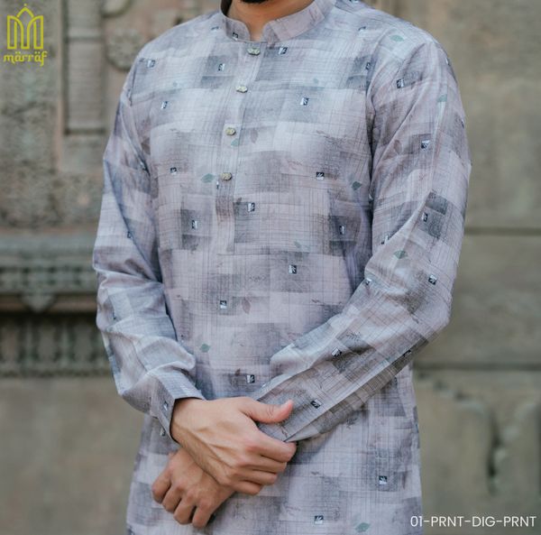 Modern Digital Print Panjabi for Men