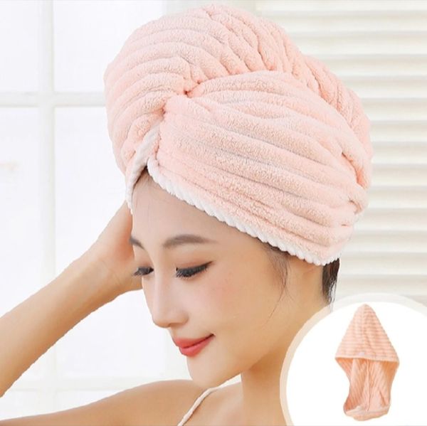 High quality Magic Shower Cap Soft Microfiber Girls Hair Towel Super Absorbent Quick Drying microfiber hair towel
