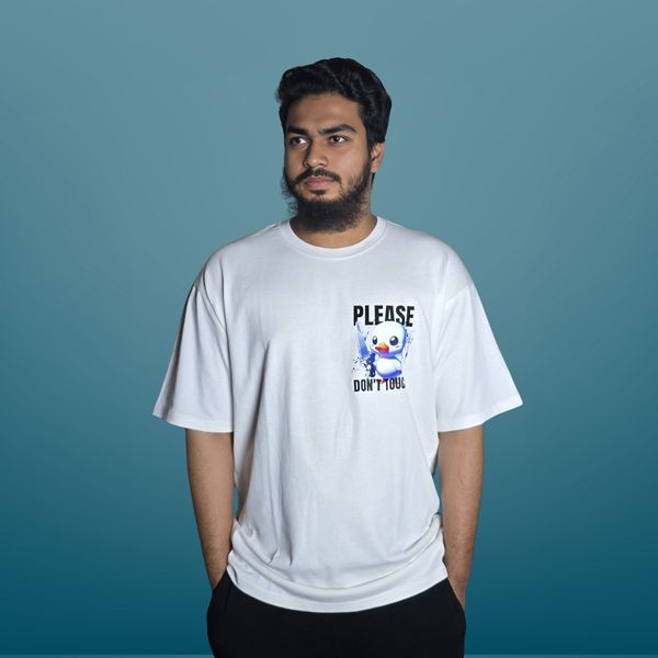 Please Don't Touch Me 🦆🔪 - Premium Oversize Drop Shoulder T-shirt