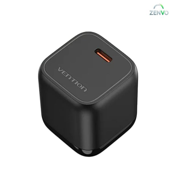 VENTION FAKB0-EU 30W USB-C GaN Charger – Black