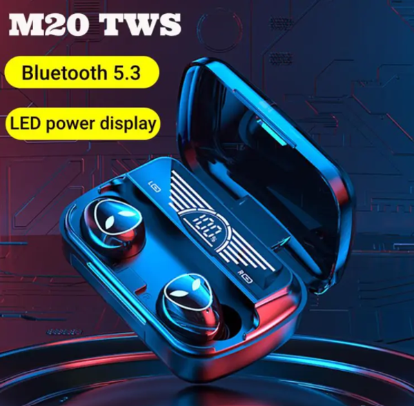 M20 Tws Wireless Earbuds With Noise Cancelling Feature - Bluetooth Headphone