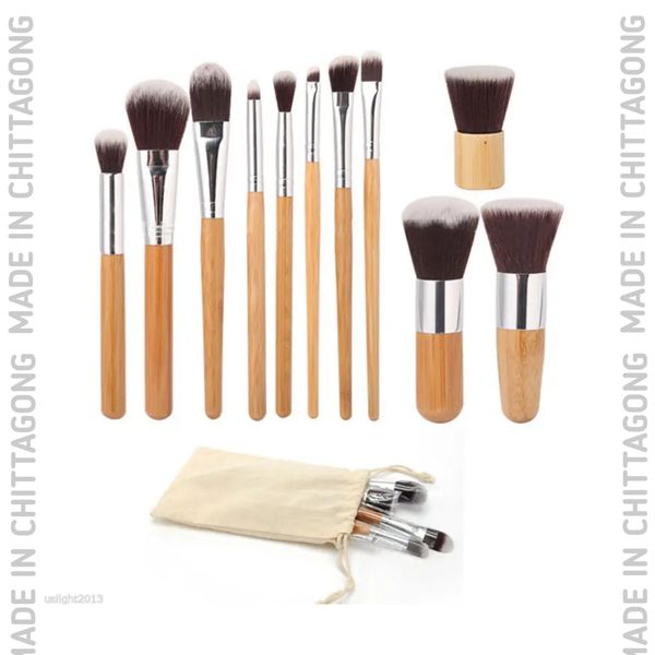 Bamboo Professional Makeup Brush Set 11 Pcs