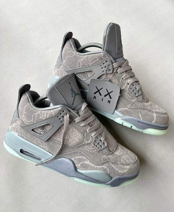 Kaws X Jordan 4 Retro Ash Grey