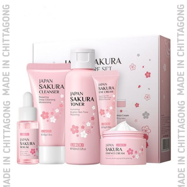 Laikou Japan Sakura Skincare Set (5 Pcs)