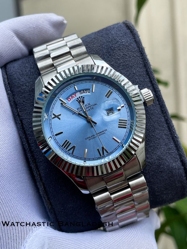 ROLEX DAY DATE SILVER SKY