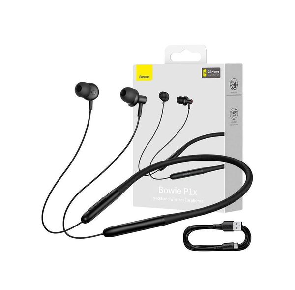 Baseus Bowie P1x Neckband – Black Color.