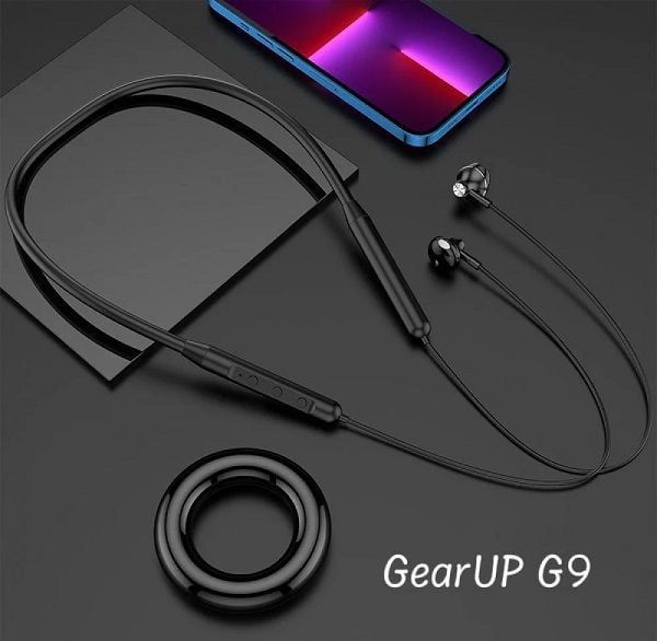 GearUP G9 Neckband Magnetic Metal Earphone With Good Quality Microphone .