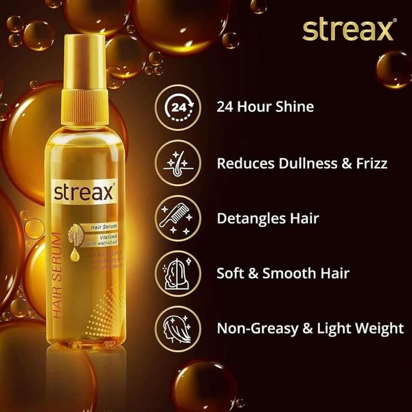 Streax Vitalized With Walnut Oil Hair Serum 55ml