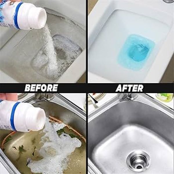 (2 pcs ) Sink & Drain Cleaner! কিচেন, টয়লেট ও বাথরুমের পাইপের ব্লকেজ দূর করুন সহজেই! দুর্গন্ধ ও ব্যাকটেরিয়া দূর করতে সহায়ক