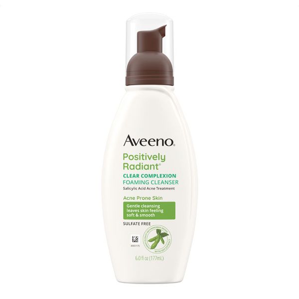 Aveeno Positively Radiant Clear Complexion Foaming Cleanser Acne Prone Skin