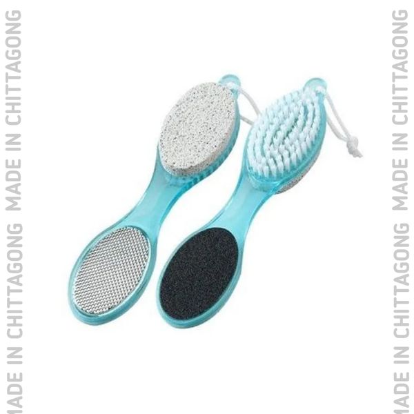 4 Step Pedicure Paddle Multi-use Foot Care Brush Pumice Scrubber Scraper