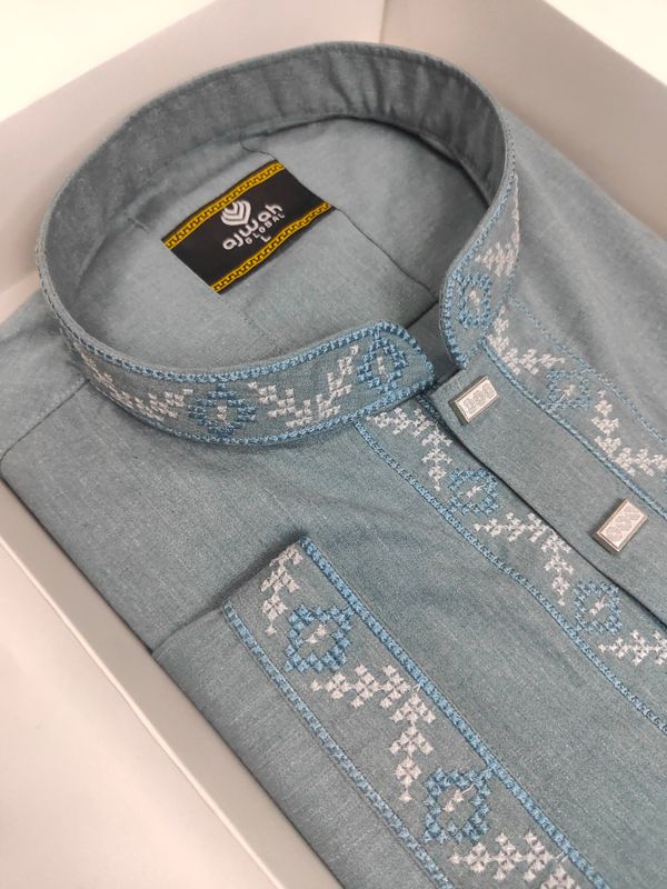 Celestial Mint – Embroidered Premium Panjabi