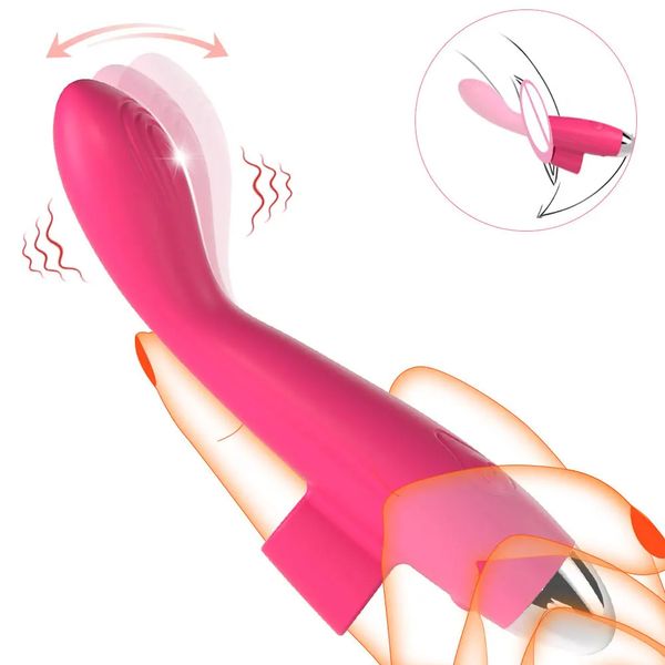 Finger Wearable G Spot Vibrator Sex Toys for Women 10 Powerful Swinging Vibrating Bullet Massager Anal Clit Sexual Pleasure Tool