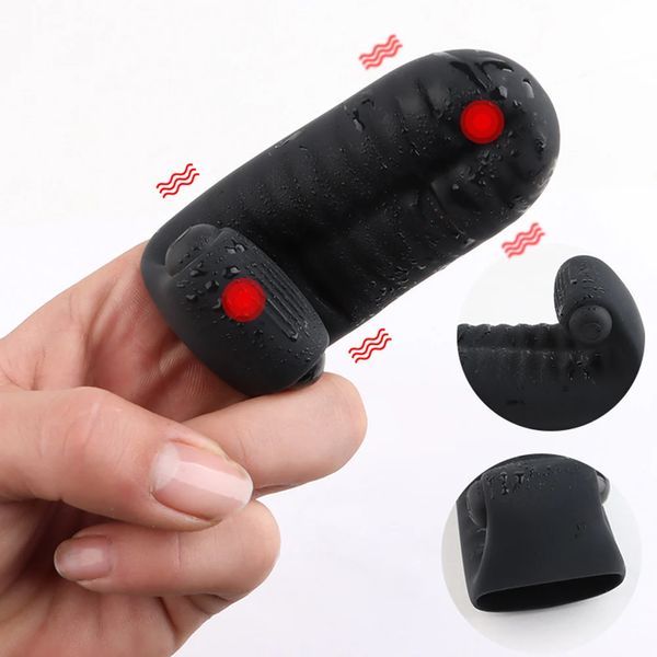 Silicone Finger Cot Vibrator Clitoral Vagina Stimulator G Spot Anal Stimulation Massager Female Masturbation Sex Toys for Women