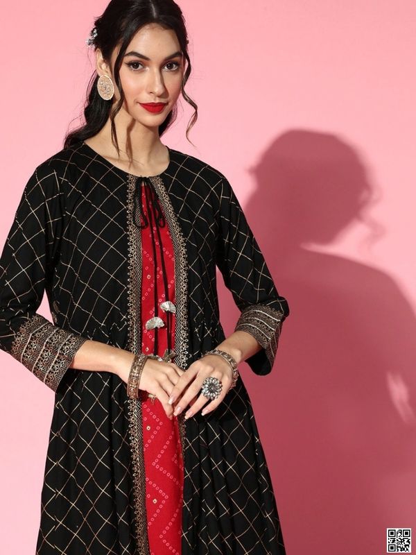 AC Cotton printed ethnic wear Ready kurta set (3pis)
