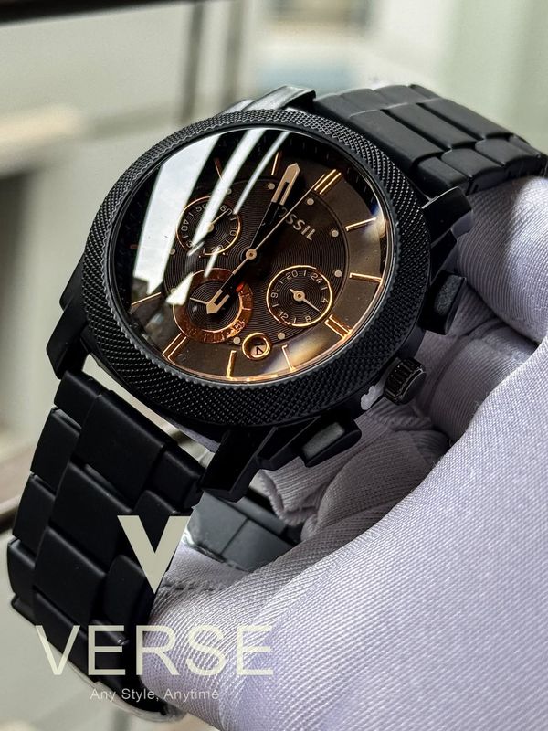 Fossil chain chronograph brown glass